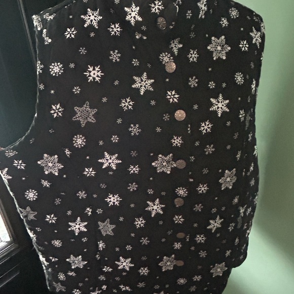 Rebecca Malone womans  snowflake Vest  size XL - Picture 5 of 7
